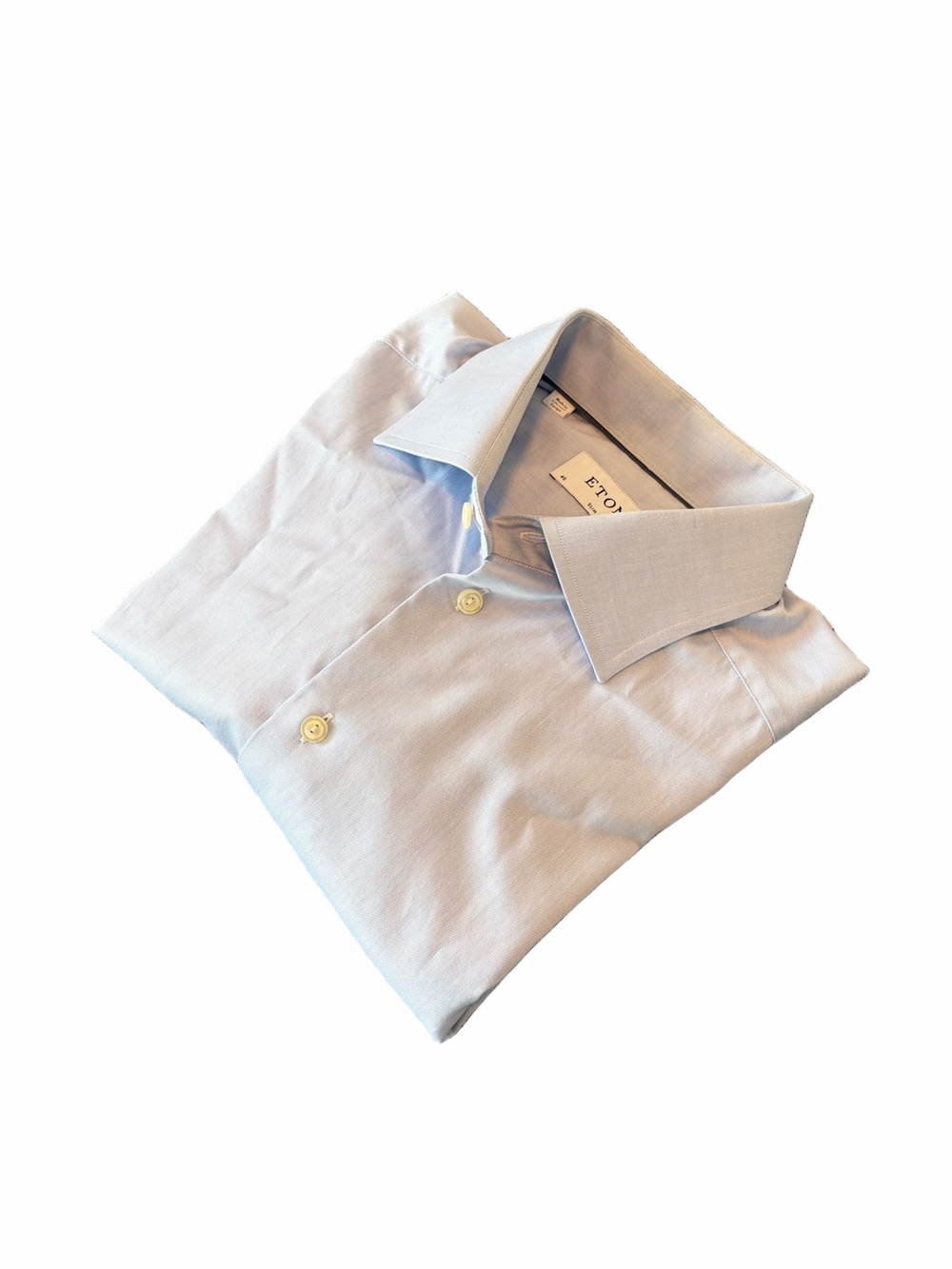 Eton Pale Blue Men's Dress Shirt - Point Collar Neck 15 3/4